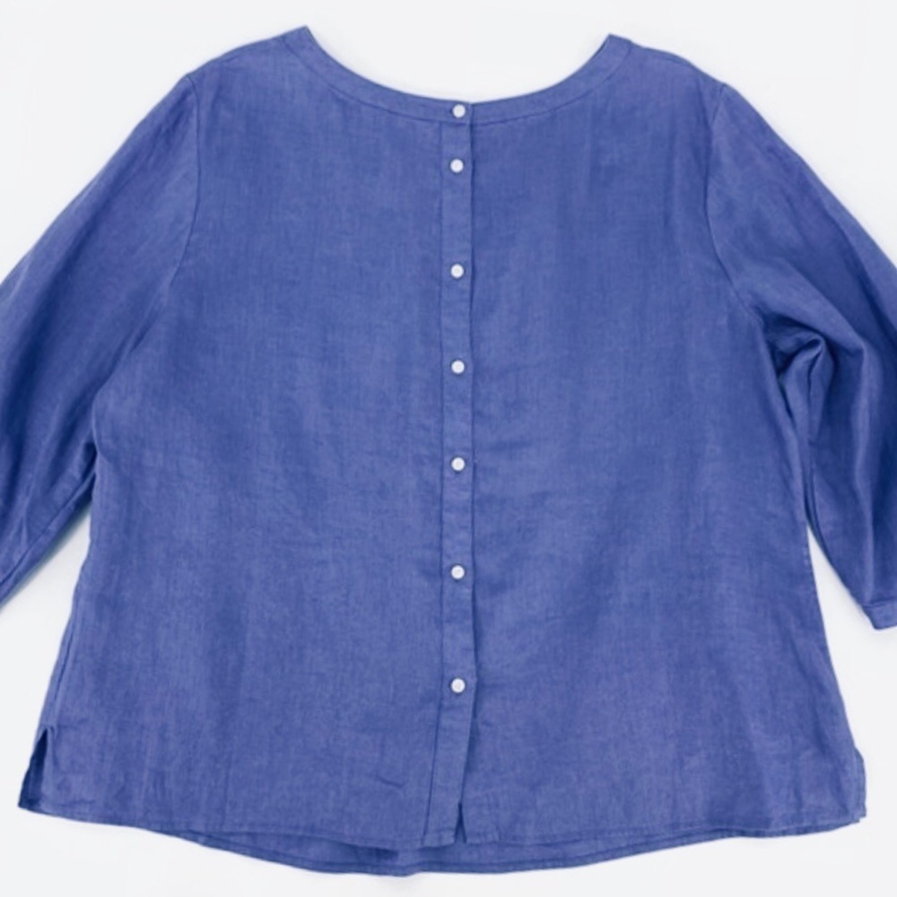 🇬🇧 𝔹𝕆𝔻𝔼ℕ Linen Top - Picture 3 of 6